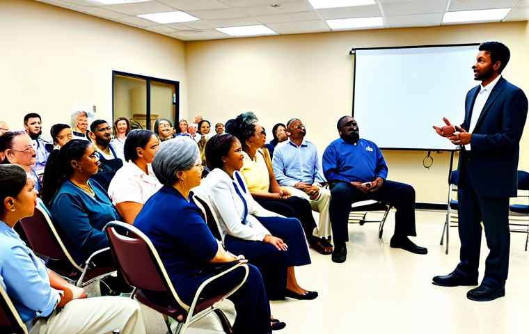 협동조합의 커뮤니티 참여 전략 - Community Engagement & Listening**

"A diverse group of community members, fully clothed in everyday...
