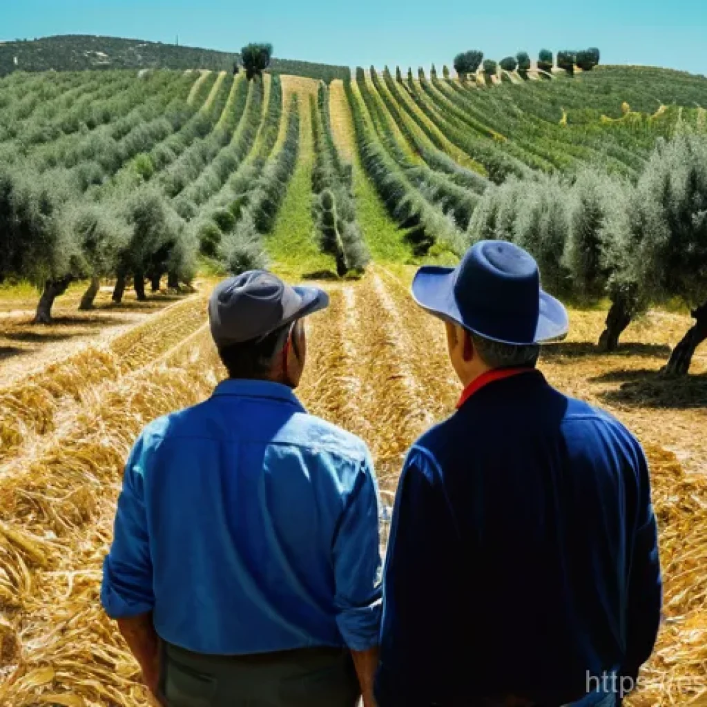 협동조합의 성공적인 사례 연구 - **Prompt:** A vibrant and dynamic scene capturing the essence of an agricultural cooperative in Anda...